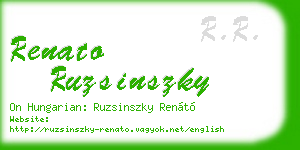 renato ruzsinszky business card