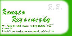 renato ruzsinszky business card